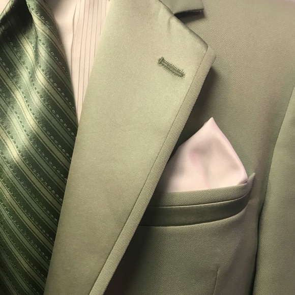 Retro Andrew Fezza Sage Green Tuxedo Jacket - Picture 3 of 4